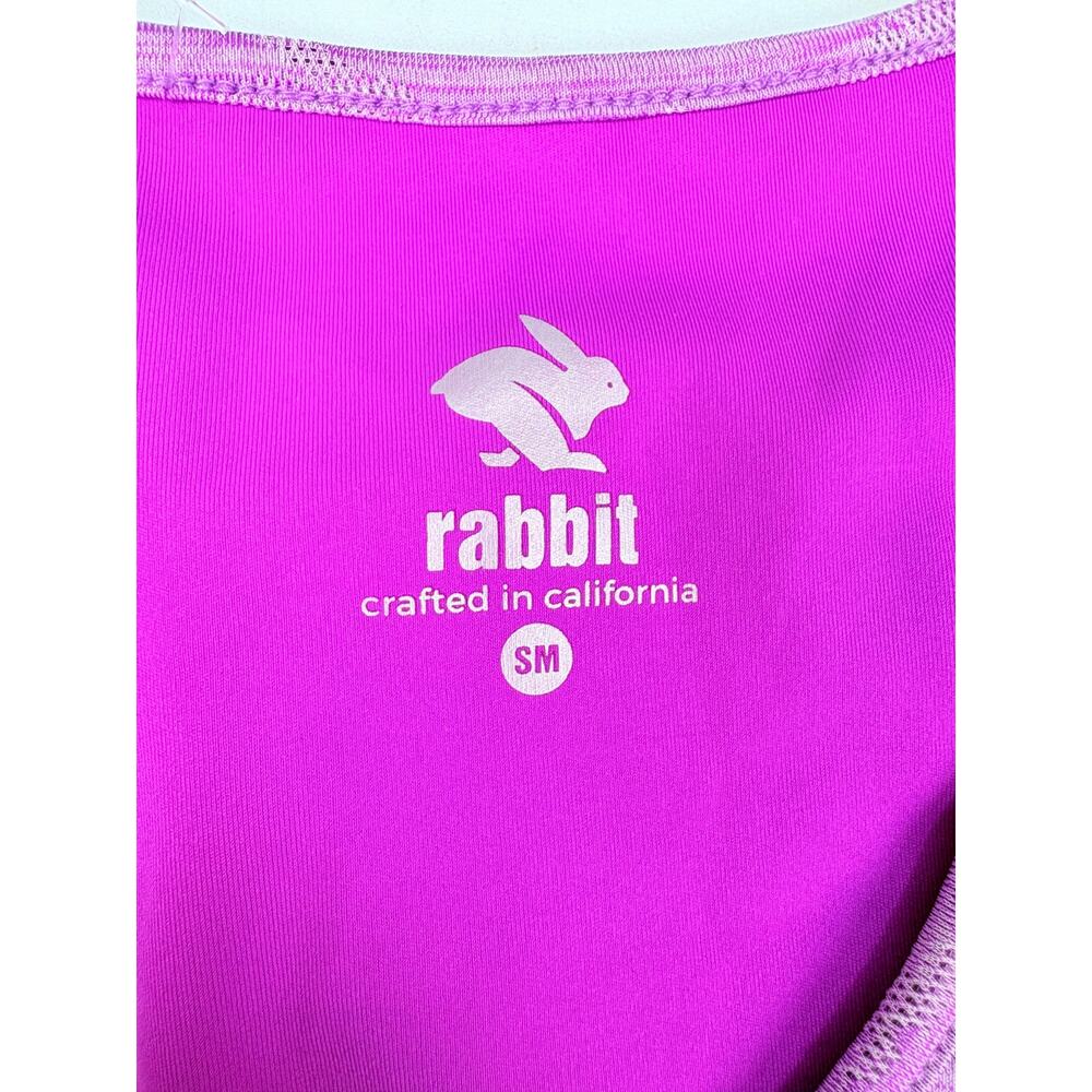 Rabbit Running Tank Built In Bra Purple Racerback Small Performance Workout Gym - Picture 2 of 7
